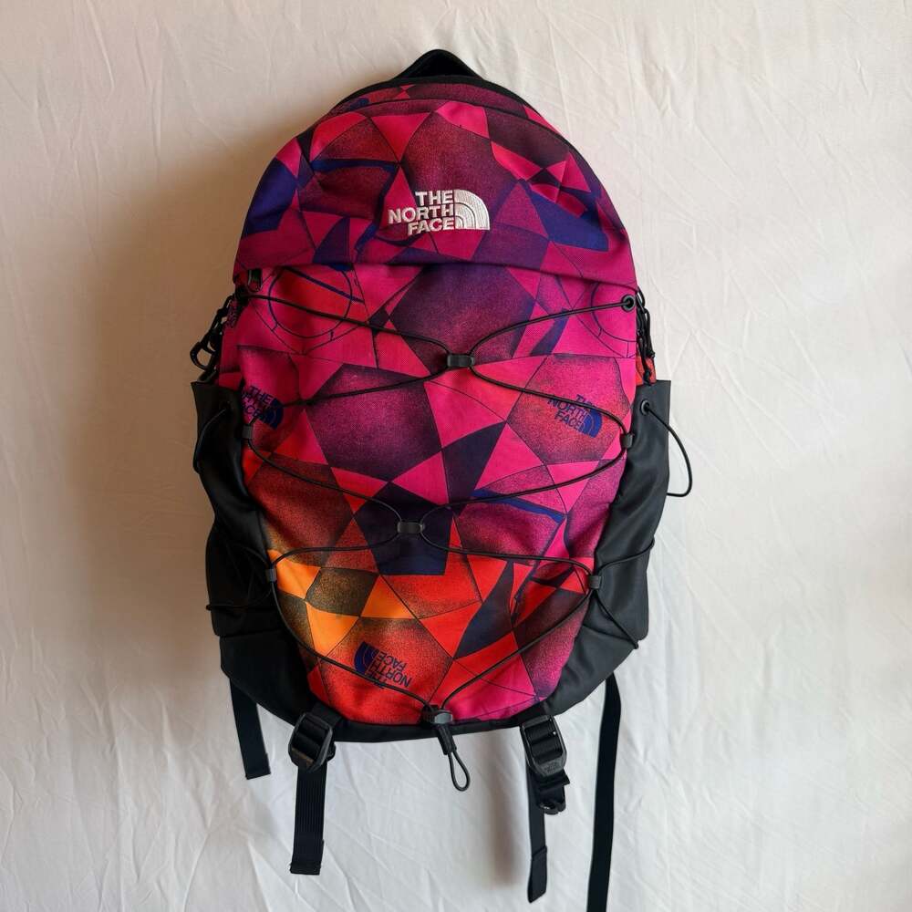 The North Face Women's Borealis Backpack in Mr. Pink Expedition Print